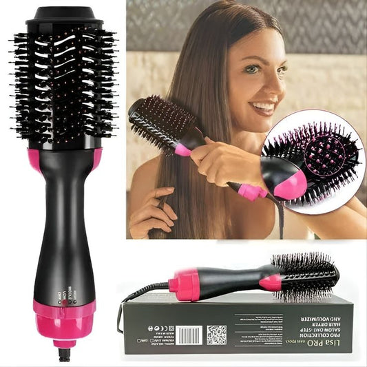 Hot Air Hair Brush Straightener