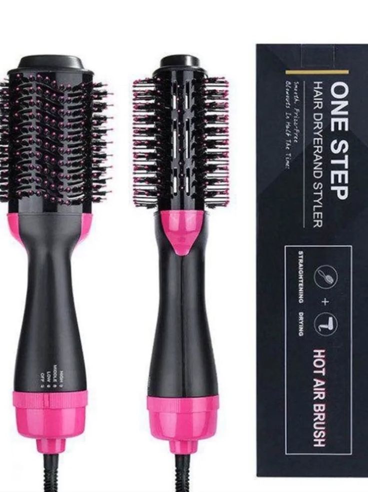 Hot Air Hair Brush Straightener